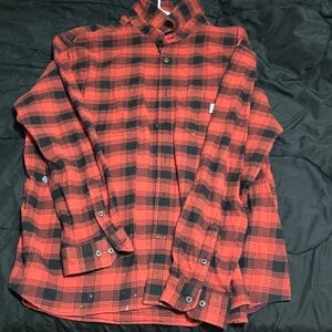 Red and Black Plaid Men's Shirt